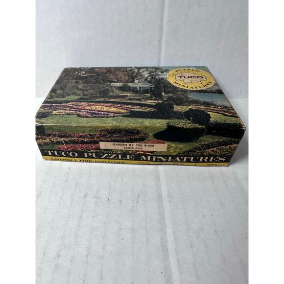 Vintage tuco miniature jigsaw puzzle “garden by the river” - Picture 6 of 6